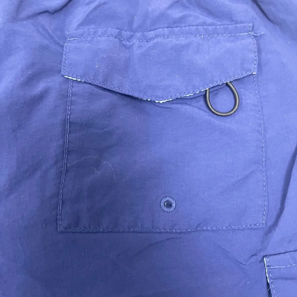Tommy Bahama Swim Trunks Mens Medium Blue Orange Marlin Logo Cargo Pocket‎